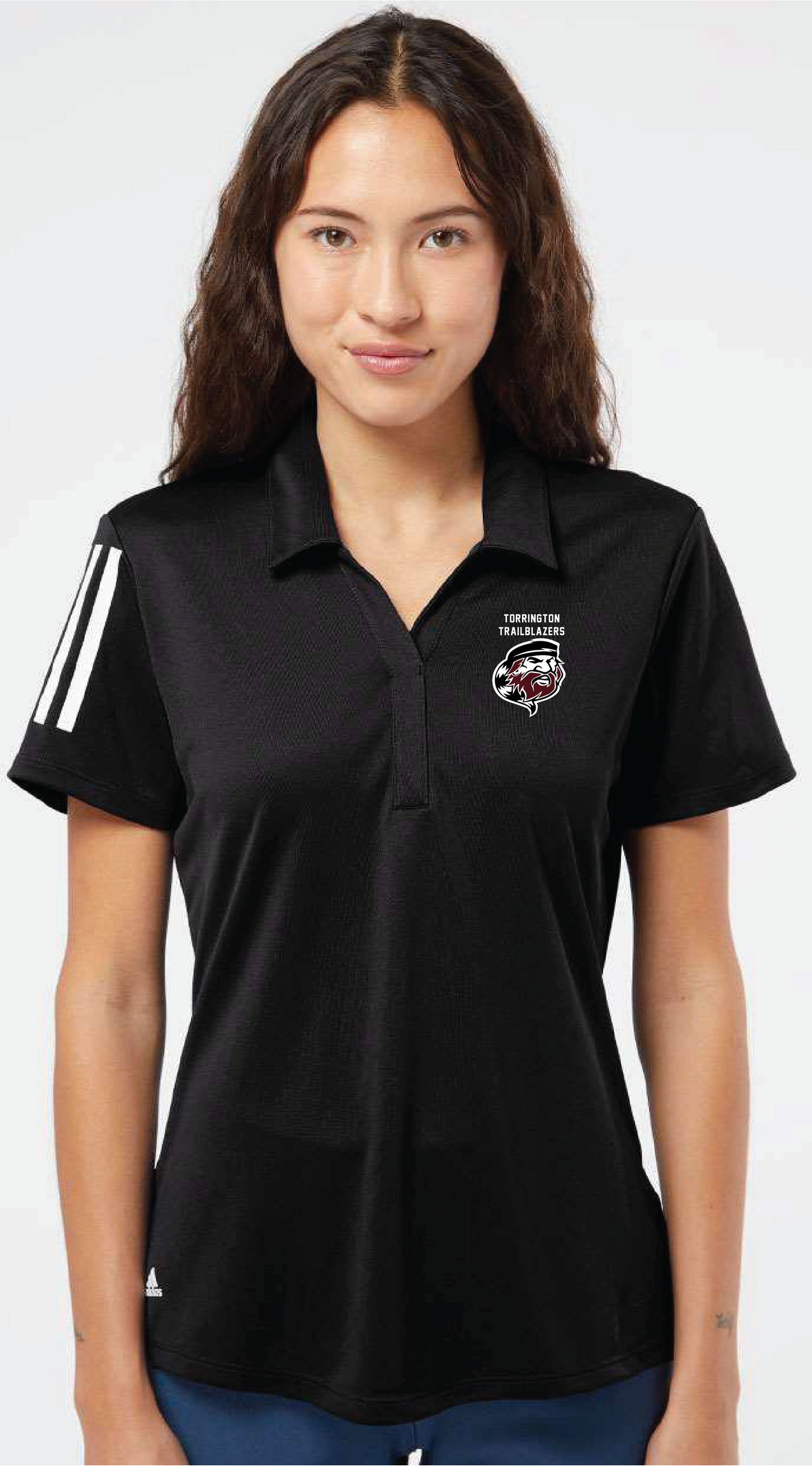 THS- Women's- Adidas Floating 3-Stripes Polo