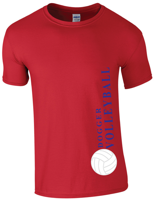 Doggers Volleyball T-Shirt with Vertical Logo (Doggers Volleyball 2023)