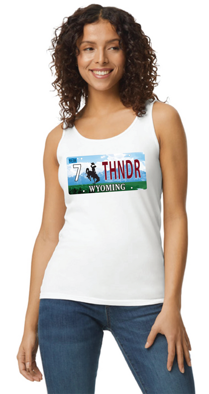 County 7- Thunder Softball Women's Racerback Tank