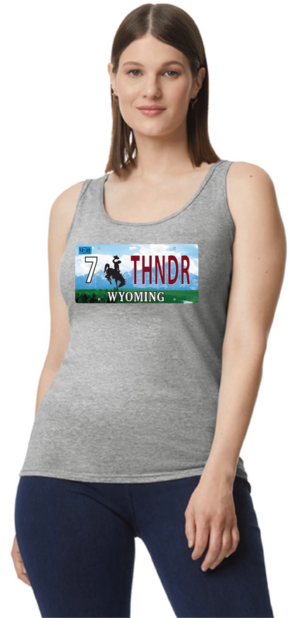 County 7- Thunder Softball Women's Racerback Tank