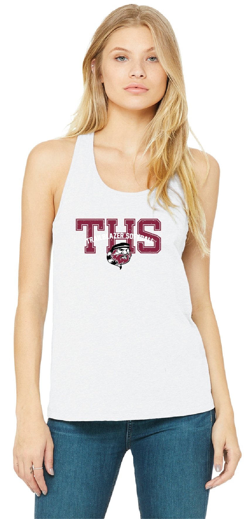 THS Softball Arch Circle Logo Tank Top