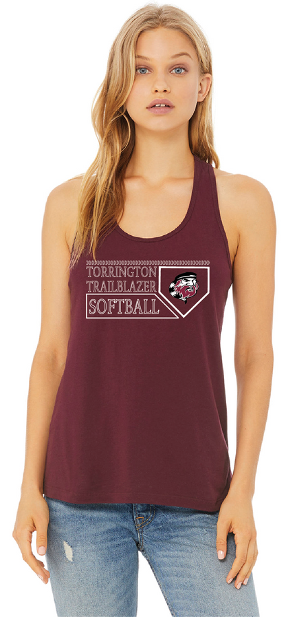 THS Softball Base Logo Tank Top