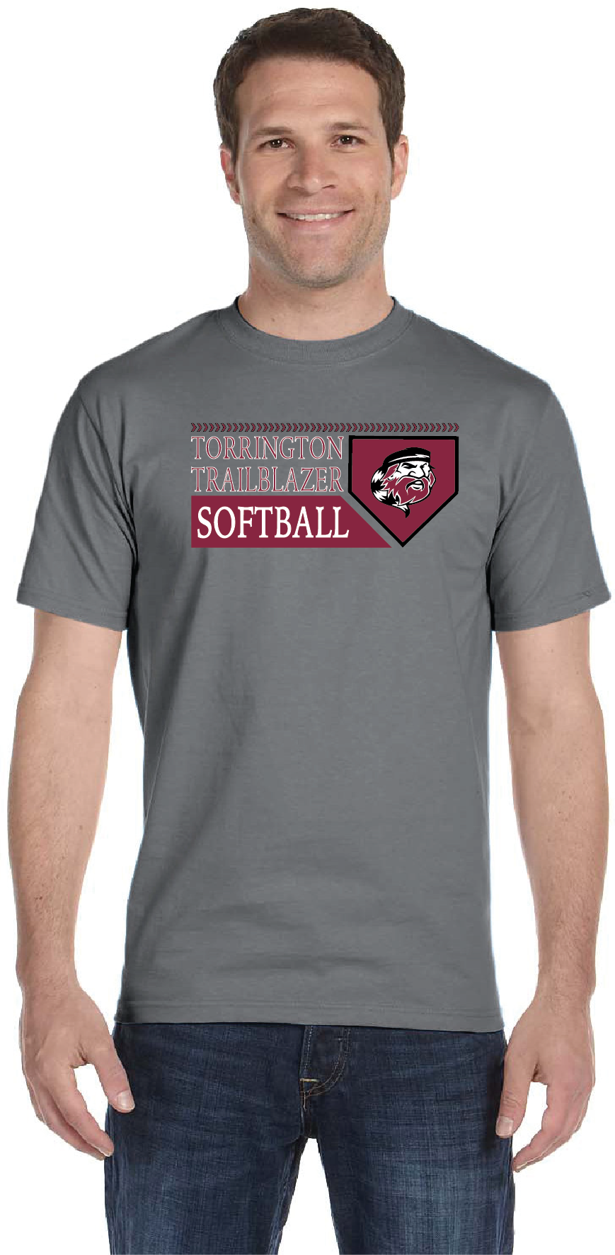 THS Softball Base  Logo T-Shirt