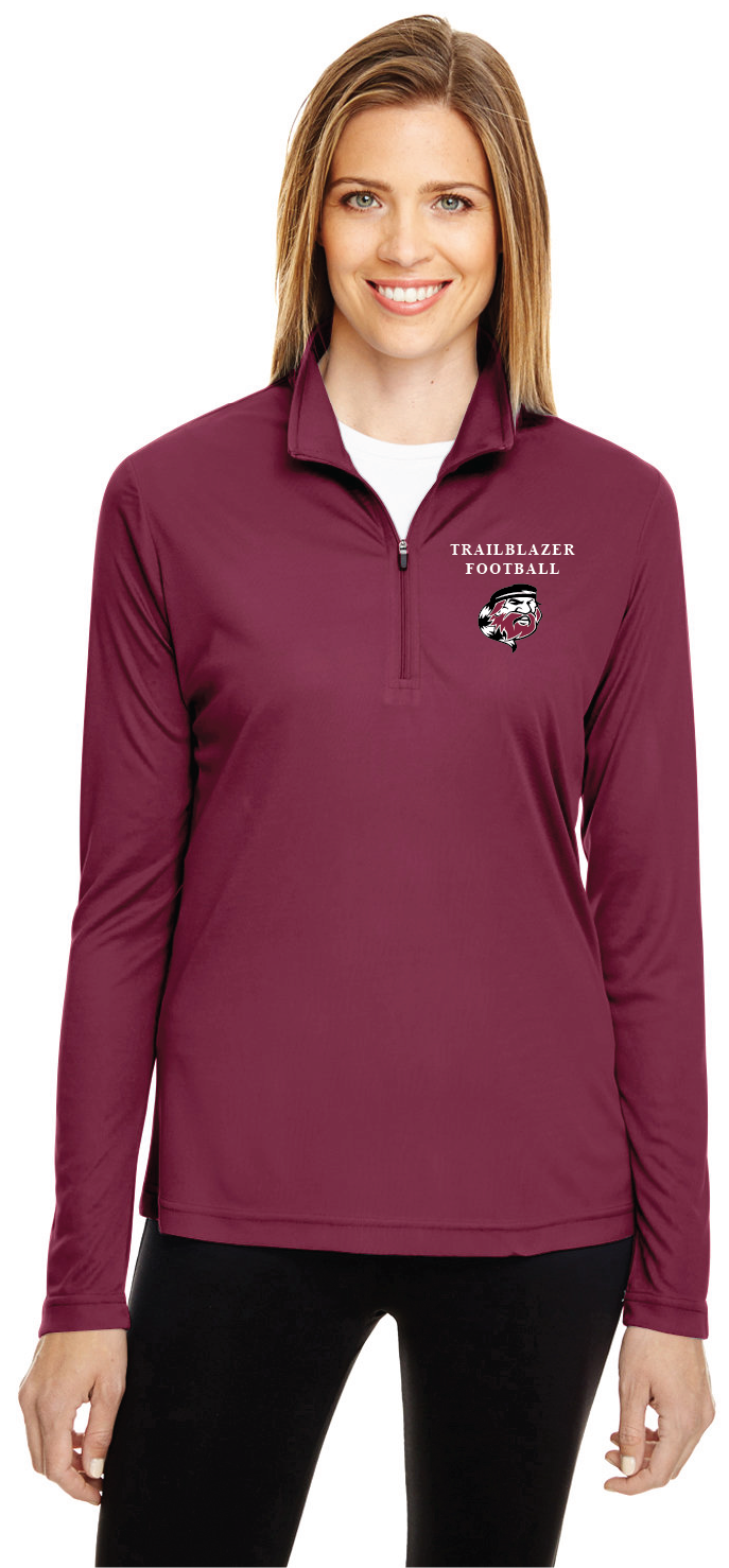 THS Football Ladies Moisture Wicking Quarter Zip Long Sleeve