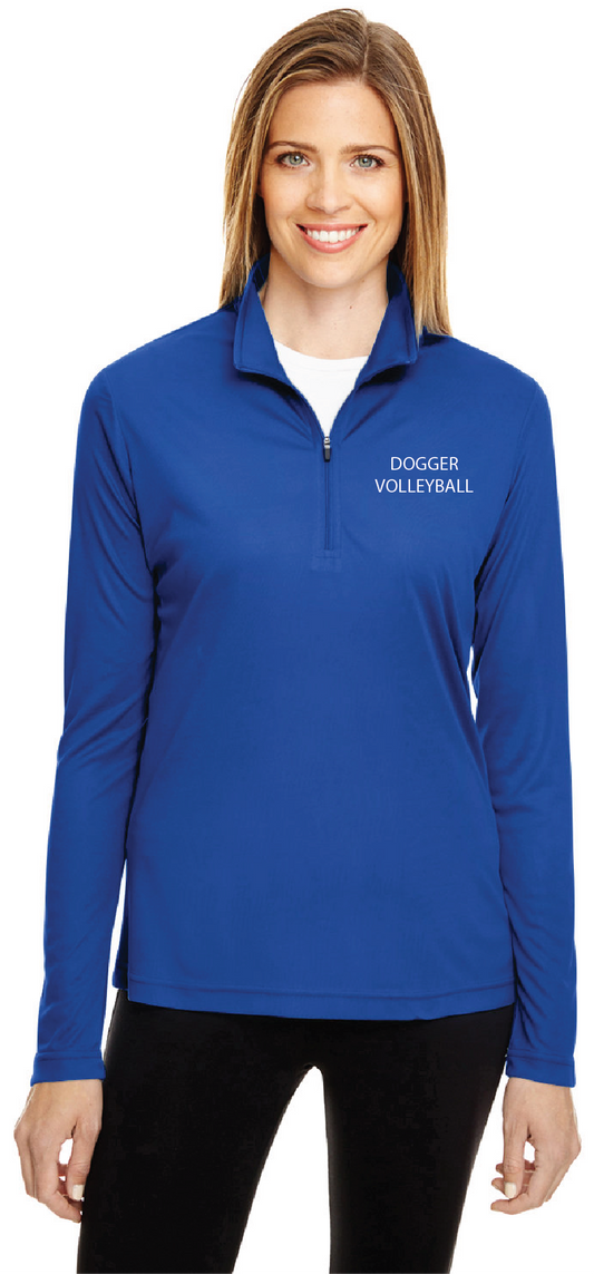 Womens' Moisture Wicking Long Sleeve Quarter Zip (Doggers Volleyball 2023)