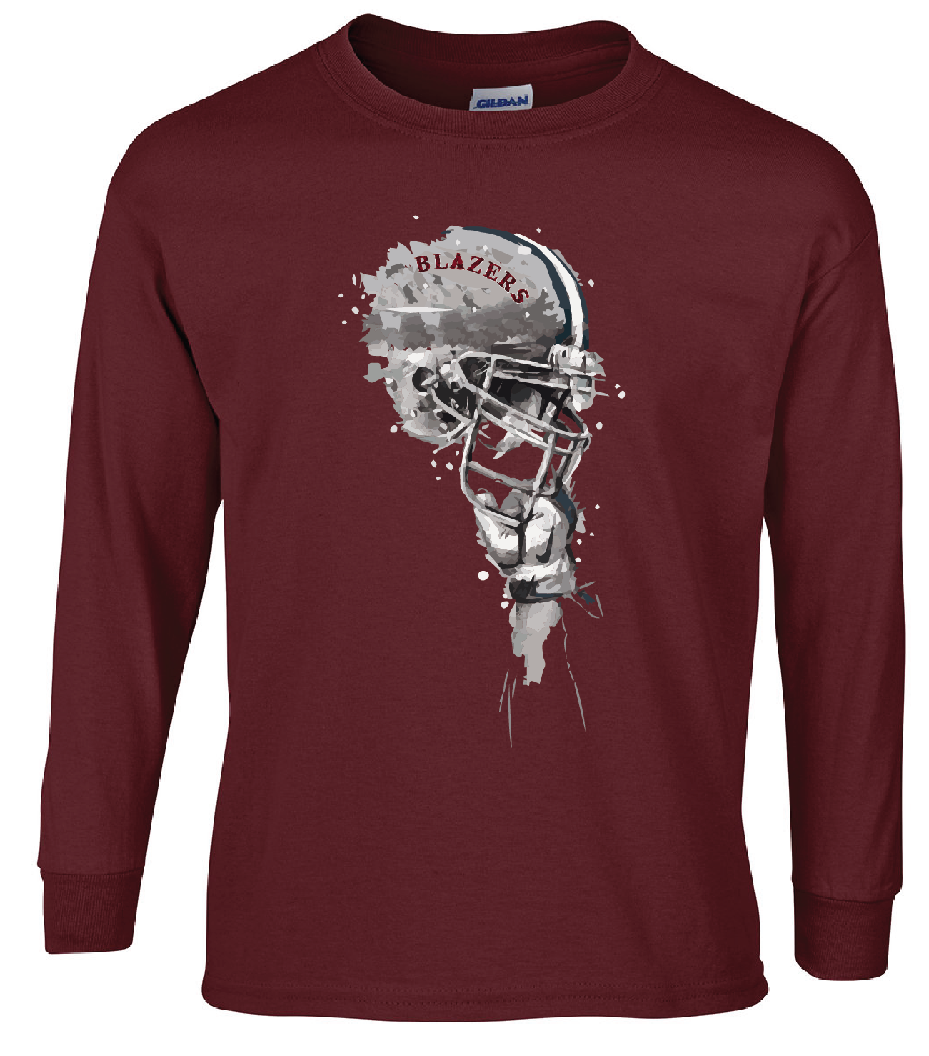 THS Football Helmet Long Sleeve T-Shirt (UNISEX)