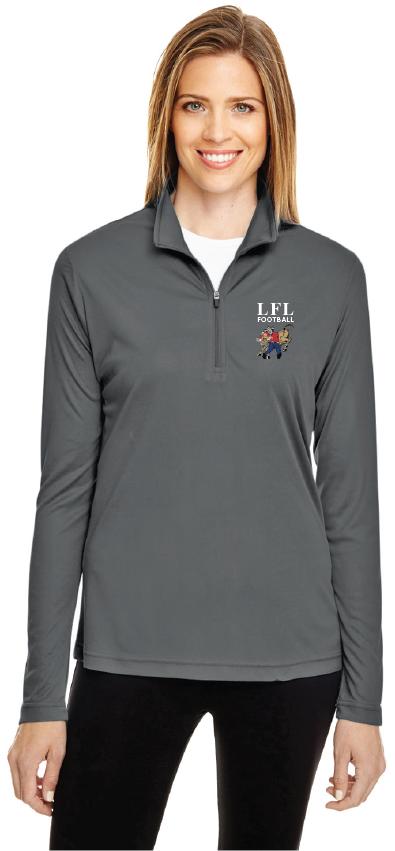 LFL Football Ladies Moisture Wicking Quarter Zip Long Sleeve