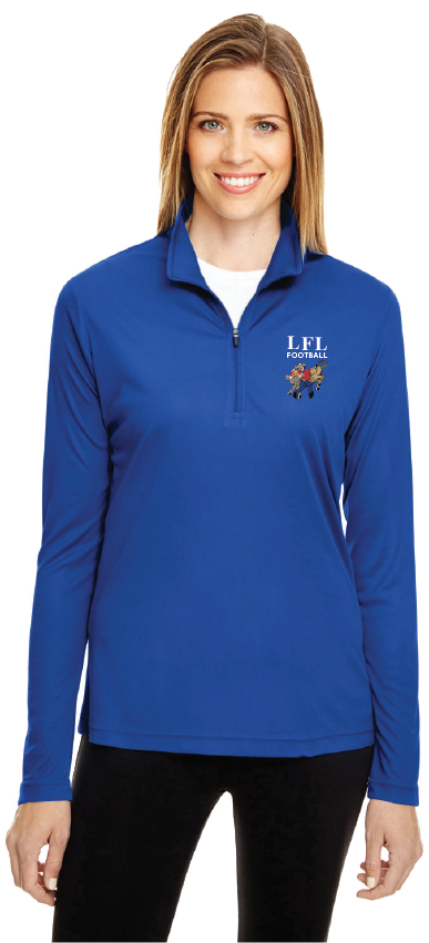 LFL Football Ladies Moisture Wicking Quarter Zip Long Sleeve